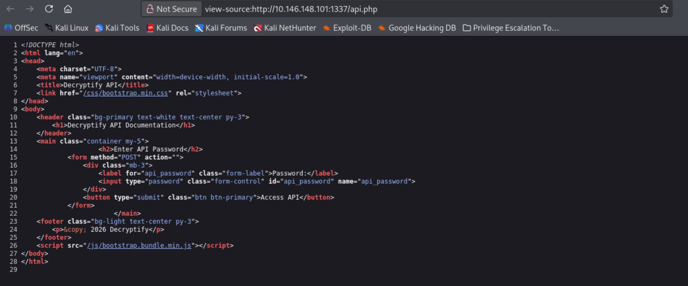 Obfuscated JavaScript arrays in /api.php source